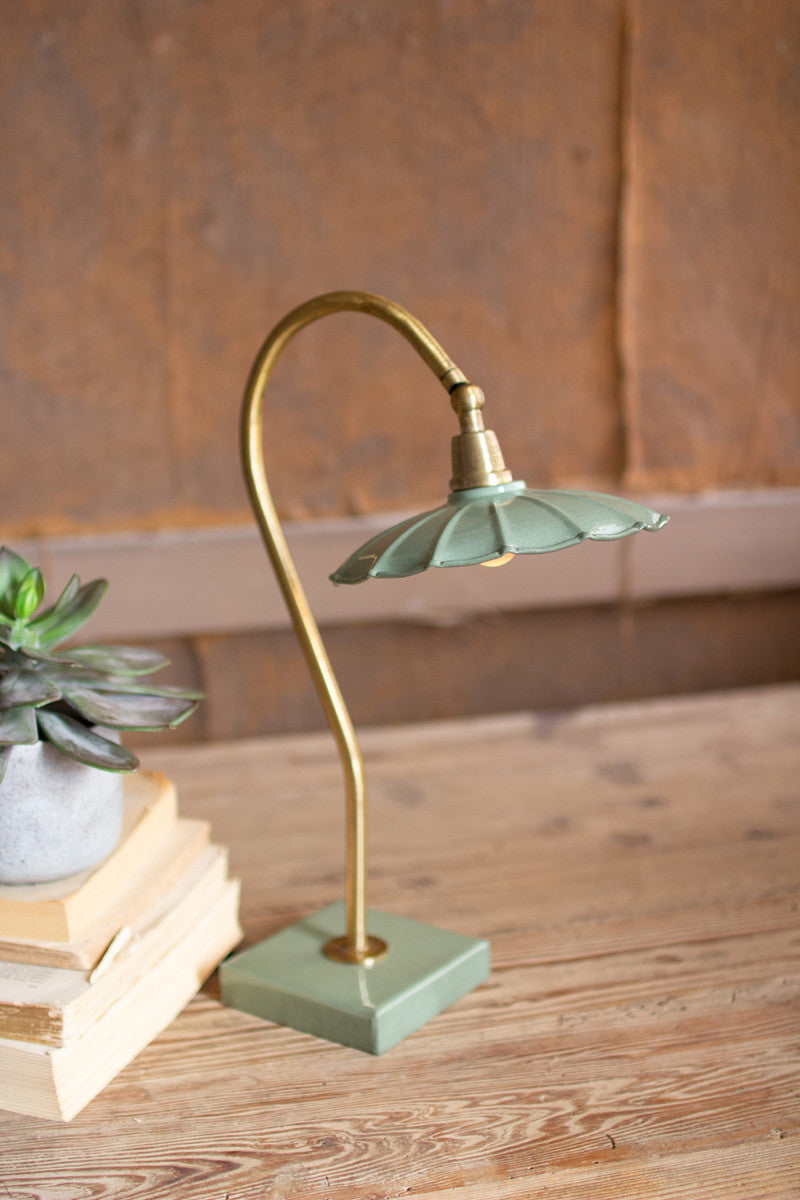 Vintage Task Lamp with Porcelain Shade