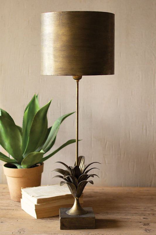 Gold Table Lamp with Metal Shade