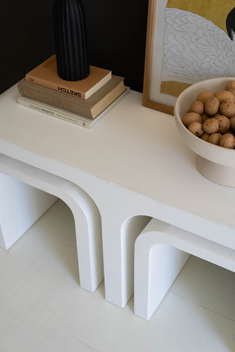 Wood Coffee Table with Accent Pieces